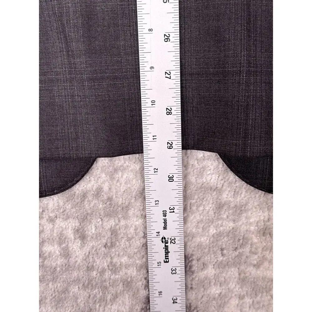 Emporio Armani G Line Suit 42 R Mens Gray Plaid Super 130s Wool 2 Piece